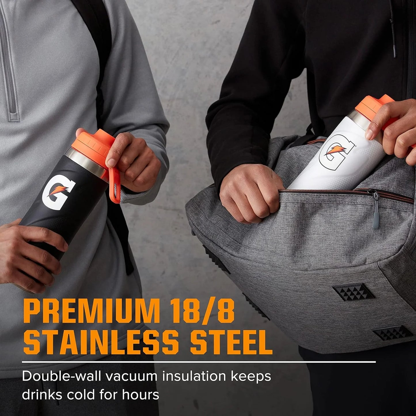 (3 Pack) Stainless Steel Sport Black Bottle, 26Oz, Double-Wall Insulation